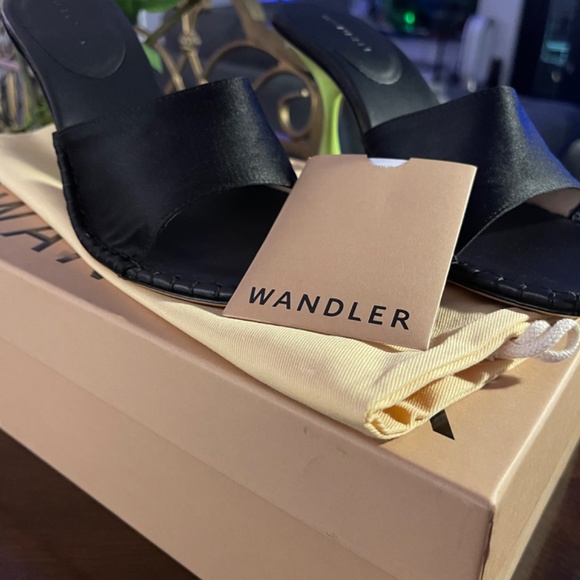 Wandler Sandals Black Satin - Picture 6 of 11